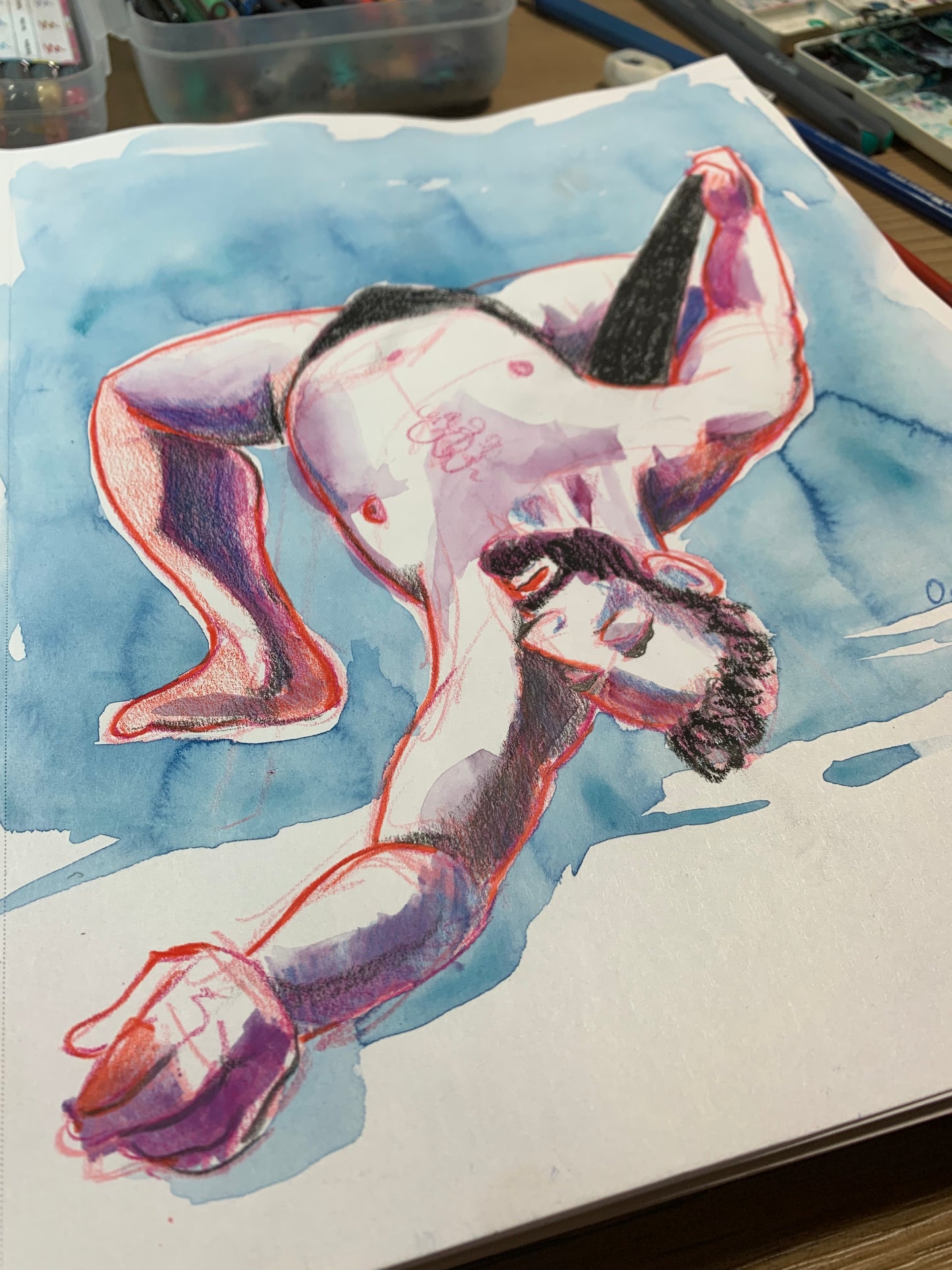 Michael Overcome - Original Drawing