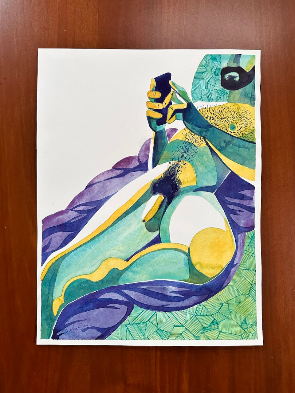Message Received - Original Watercolor Painting