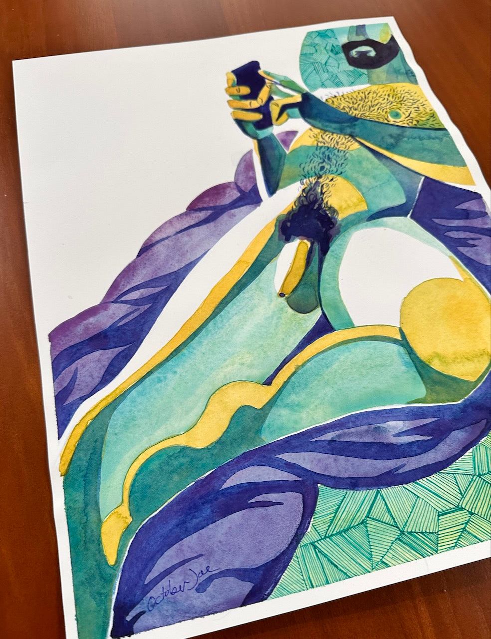 Message Received - Original Watercolor Painting