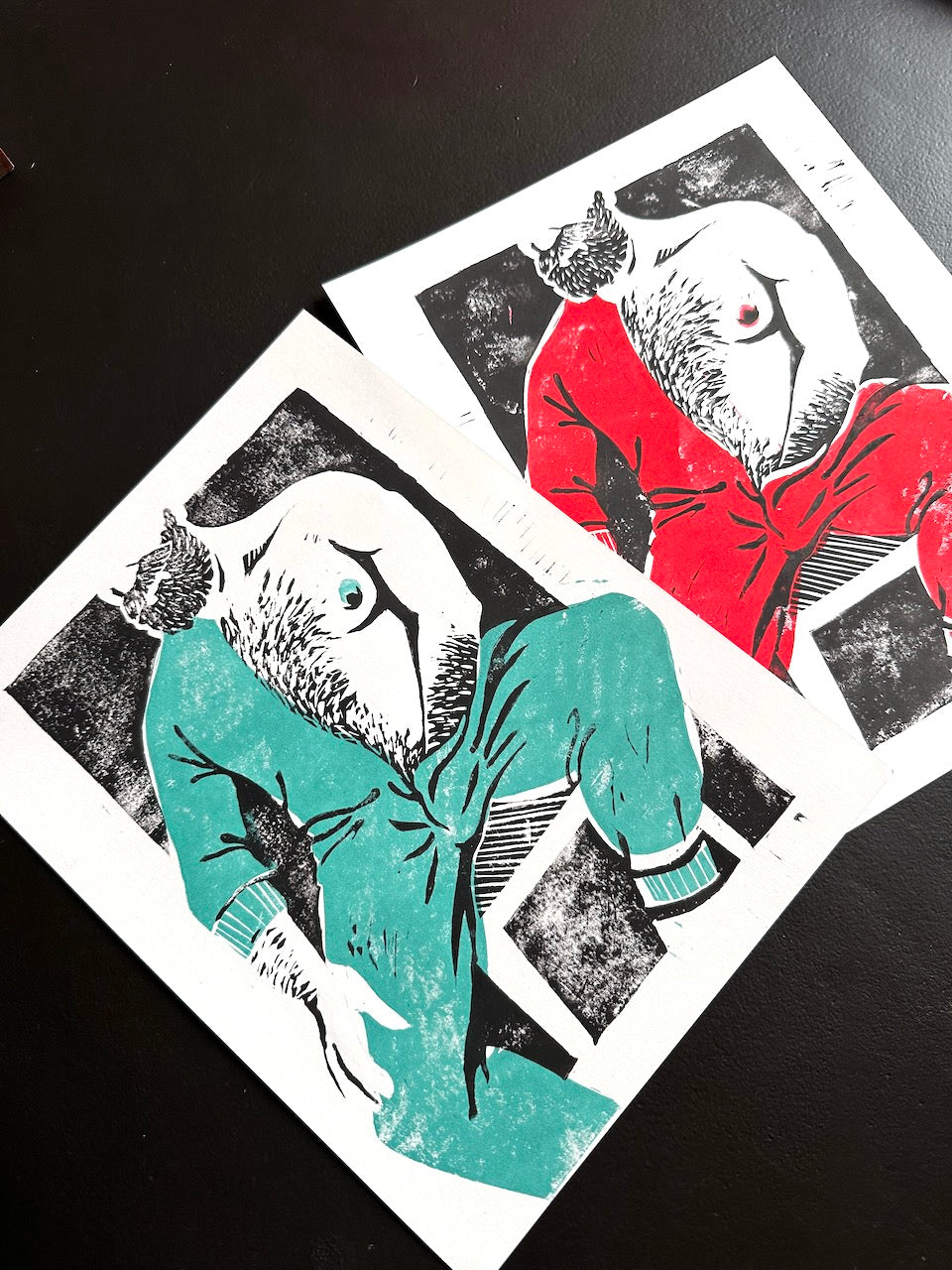 Handwarmer - Linocut Print