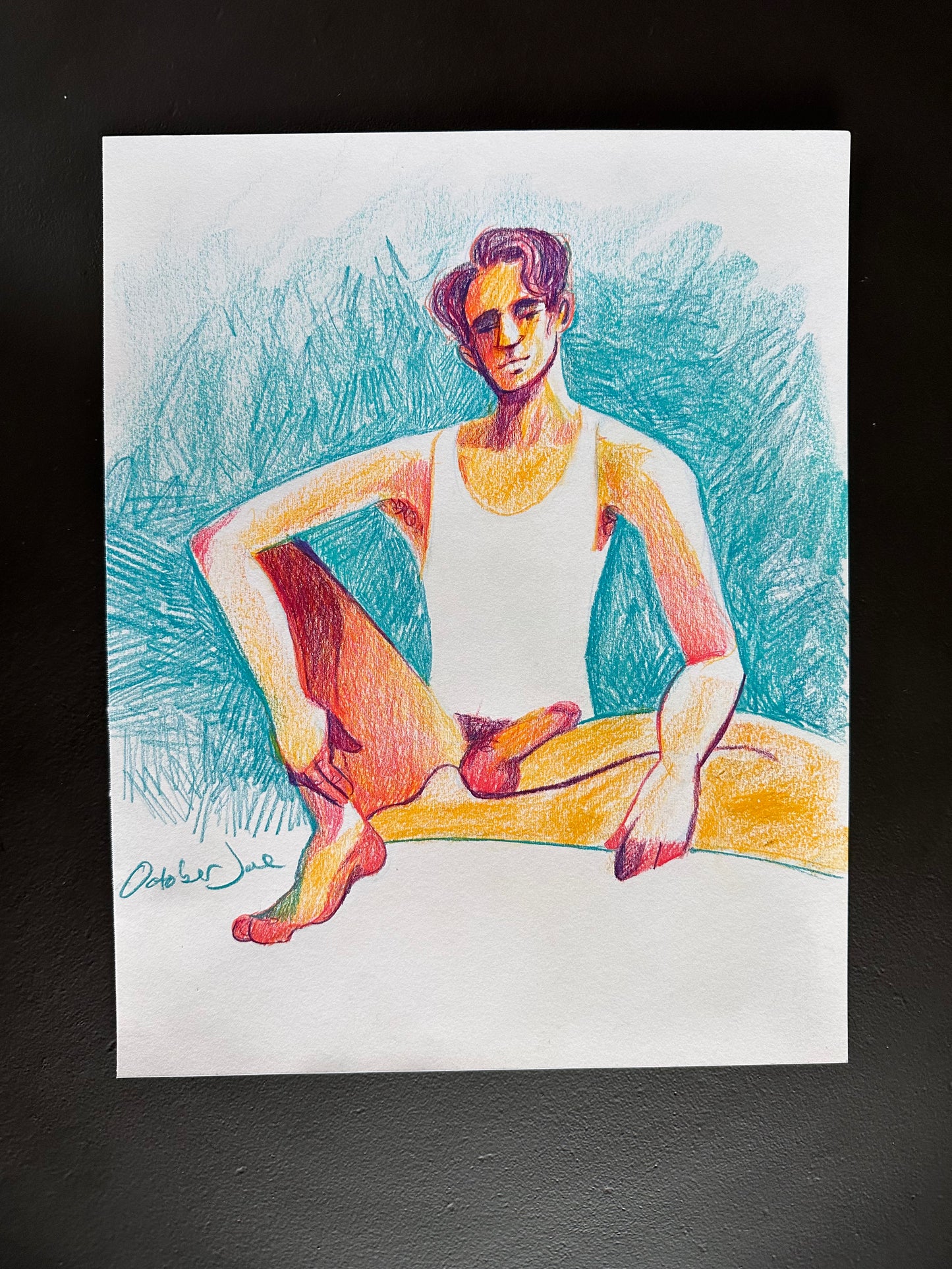 Ben's New Tank Top - Original Drawing