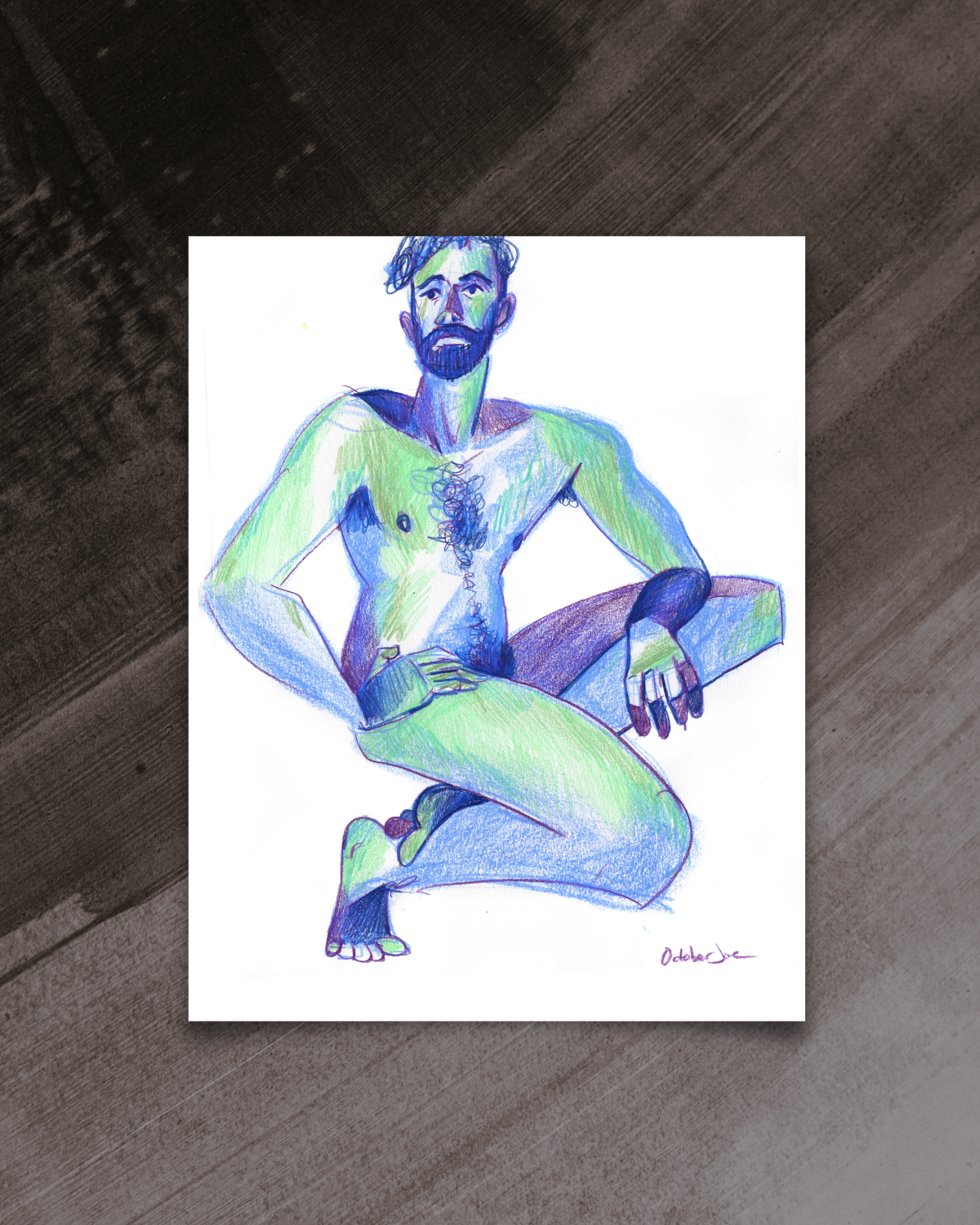 Kyle in Green - Original Drawing