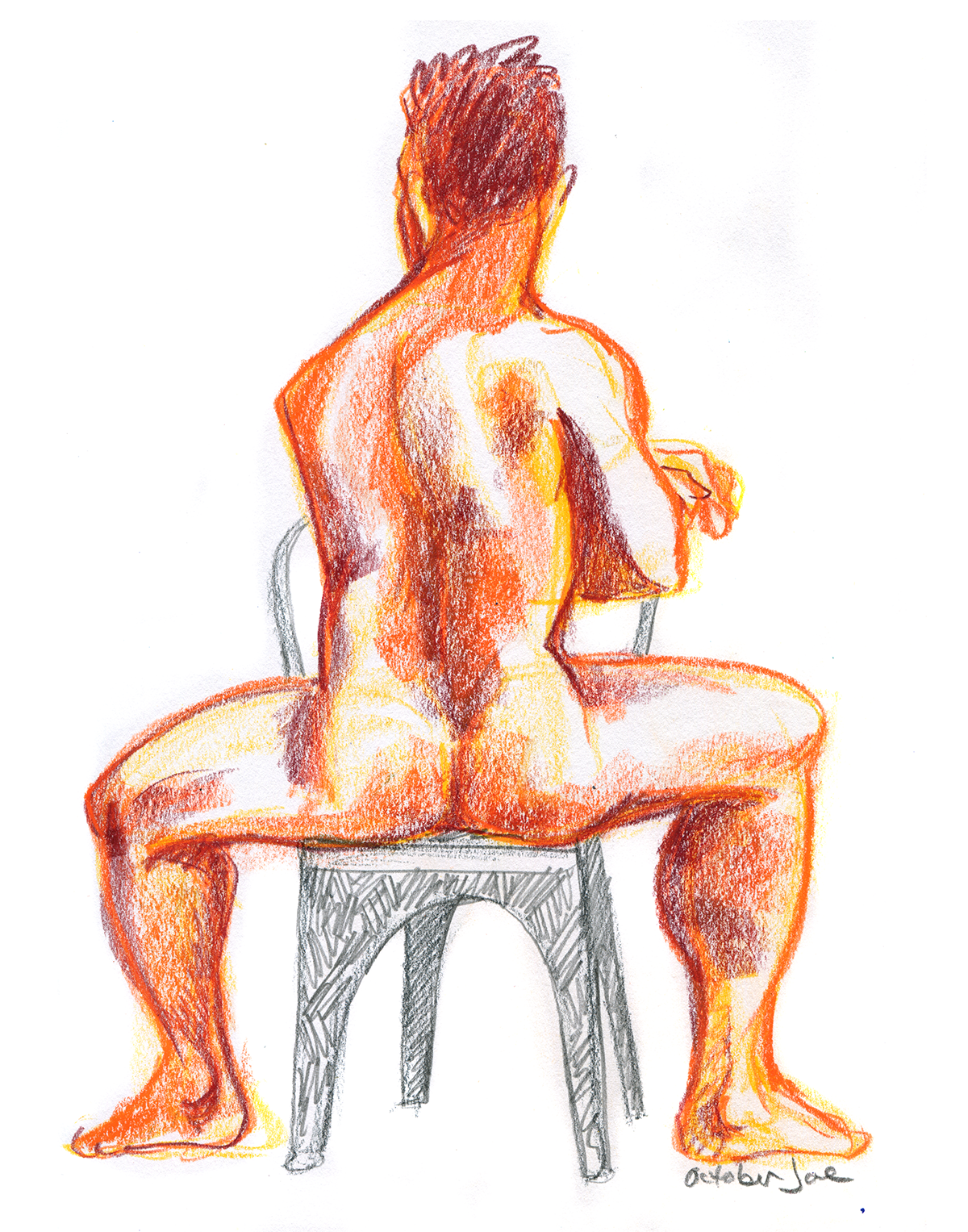 Michael's Back - Original Drawing