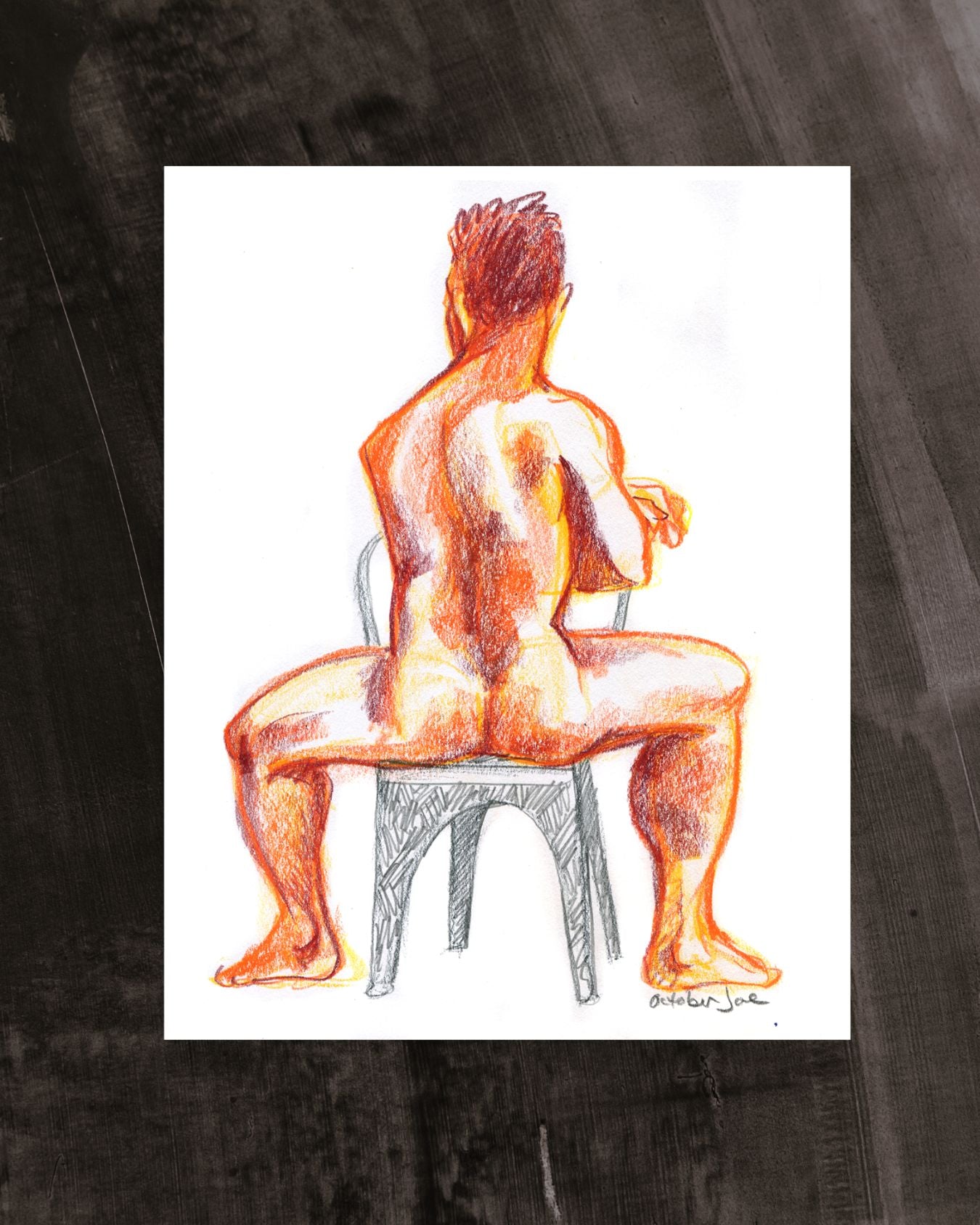 Michael's Back - Original Drawing