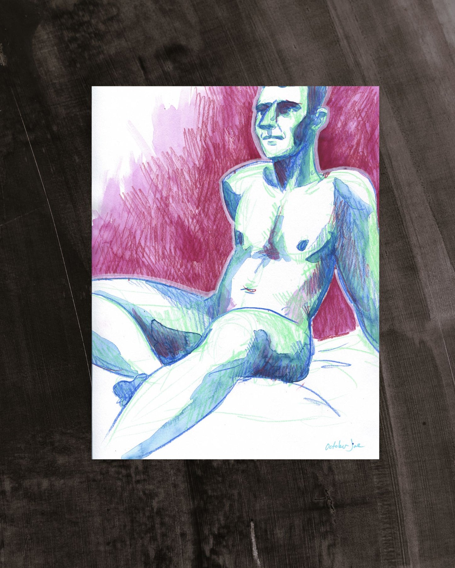 Sergei Seated - Original Pencil Drawing