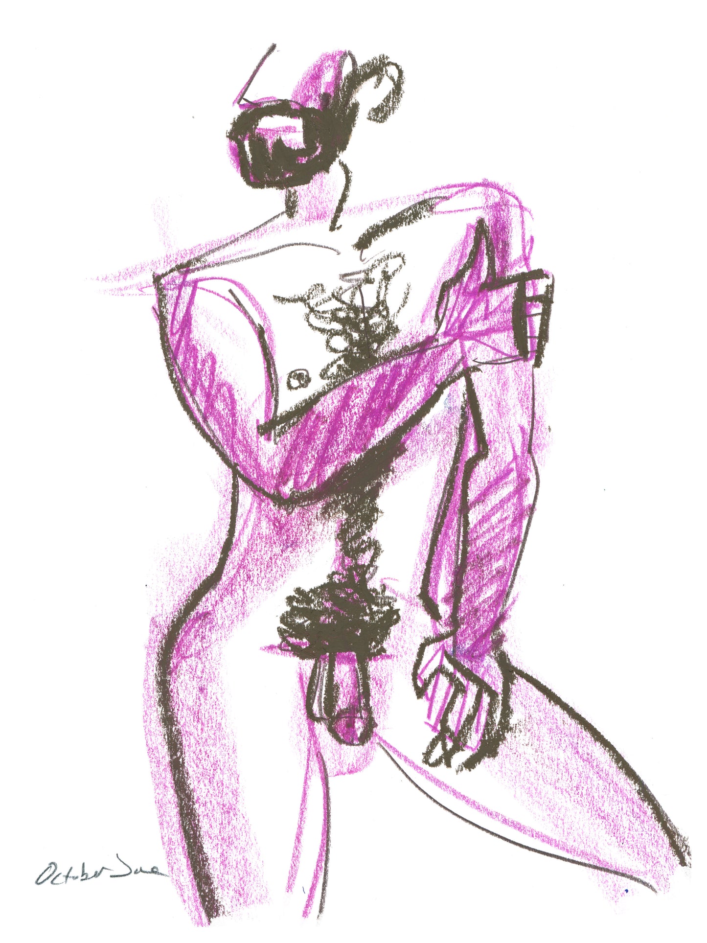 Kyle in Violet - Original Drawing