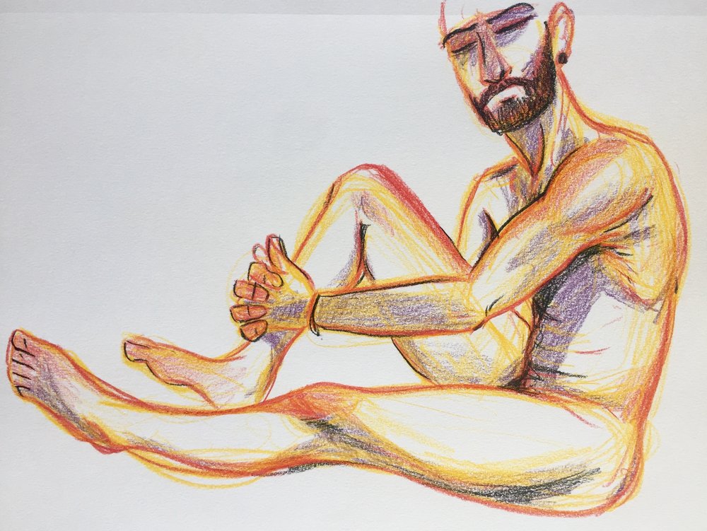 Figure Study #10 - Original Drawing