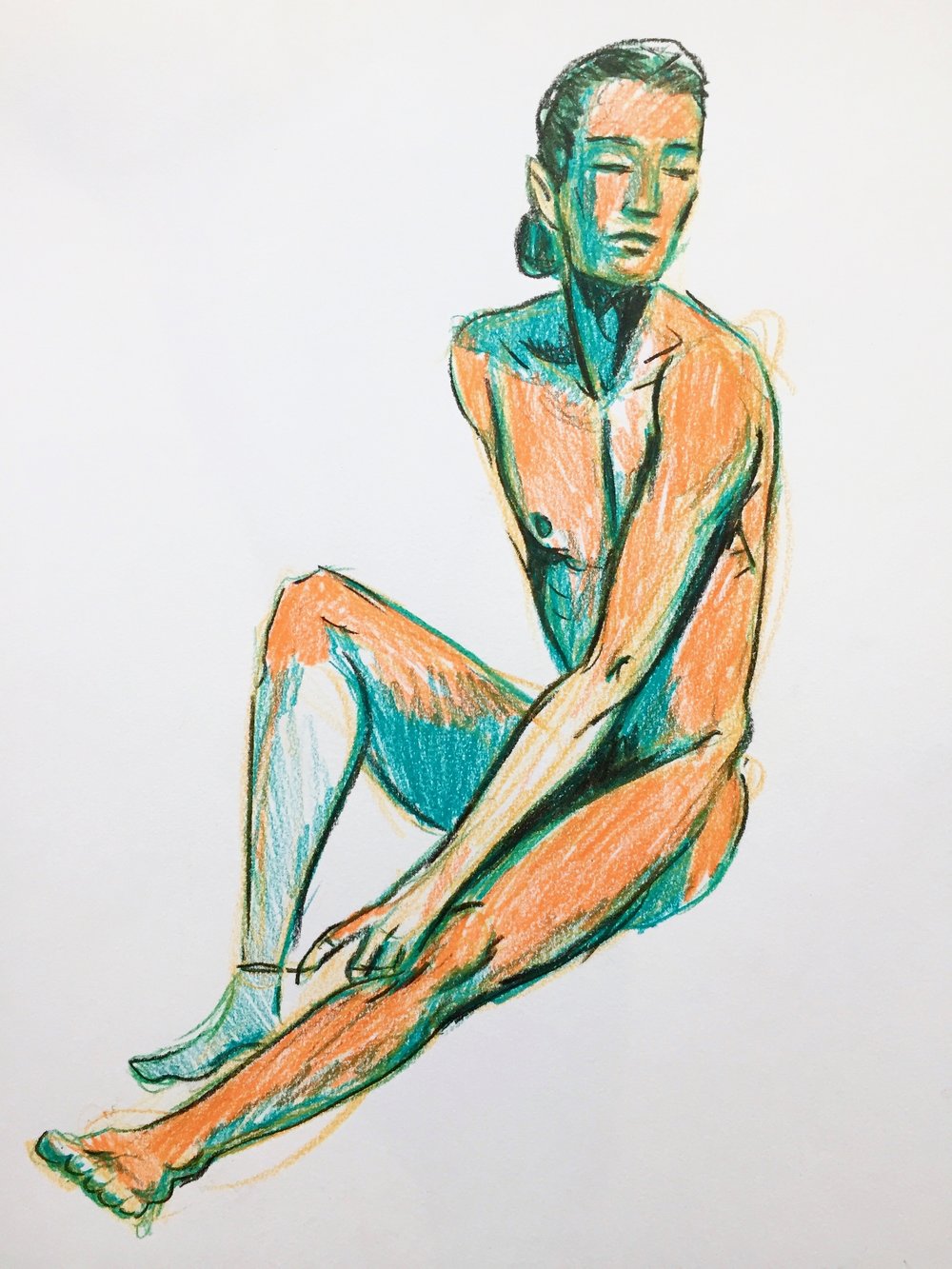 Figure Study #15 - Original Drawing
