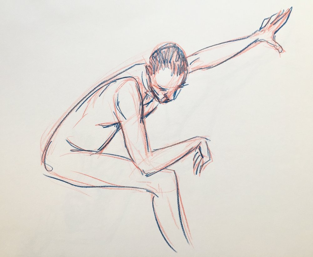Figure Study #20 - Original Drawing