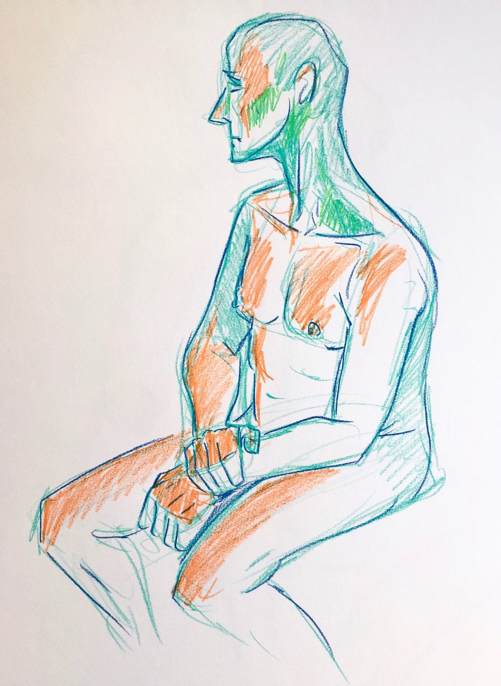 Figure Study #21 - Original Drawing