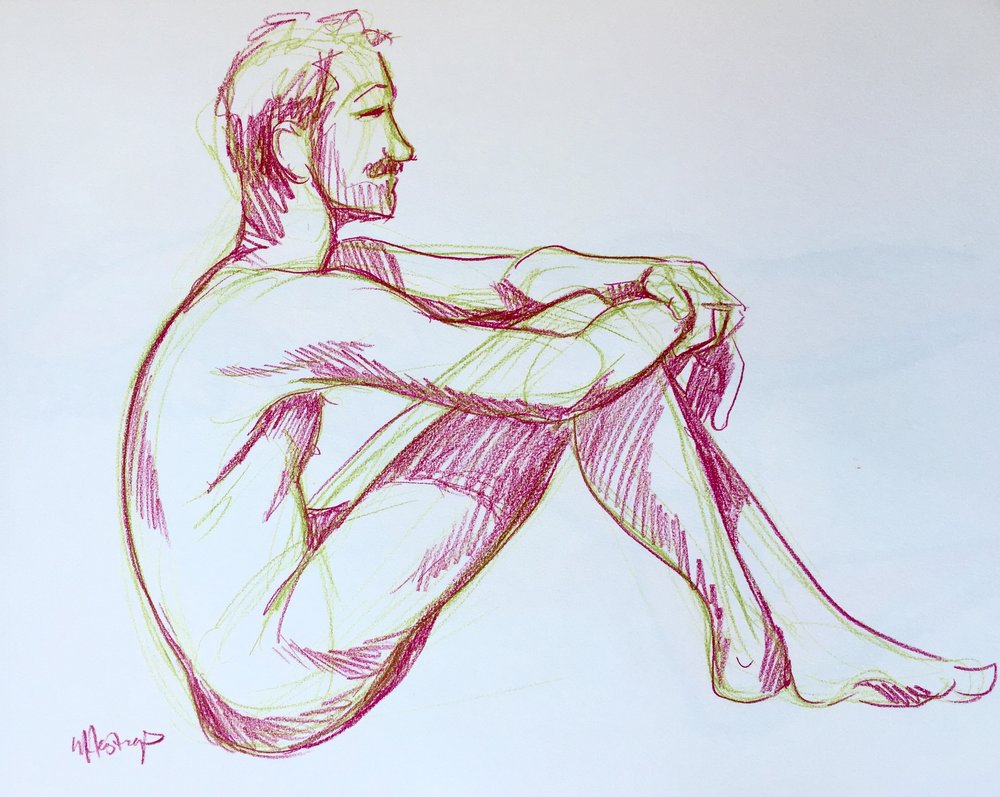 Figure Study #42 - Original Drawing