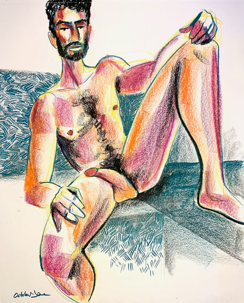 Ahmad Reclined - Original Drawing