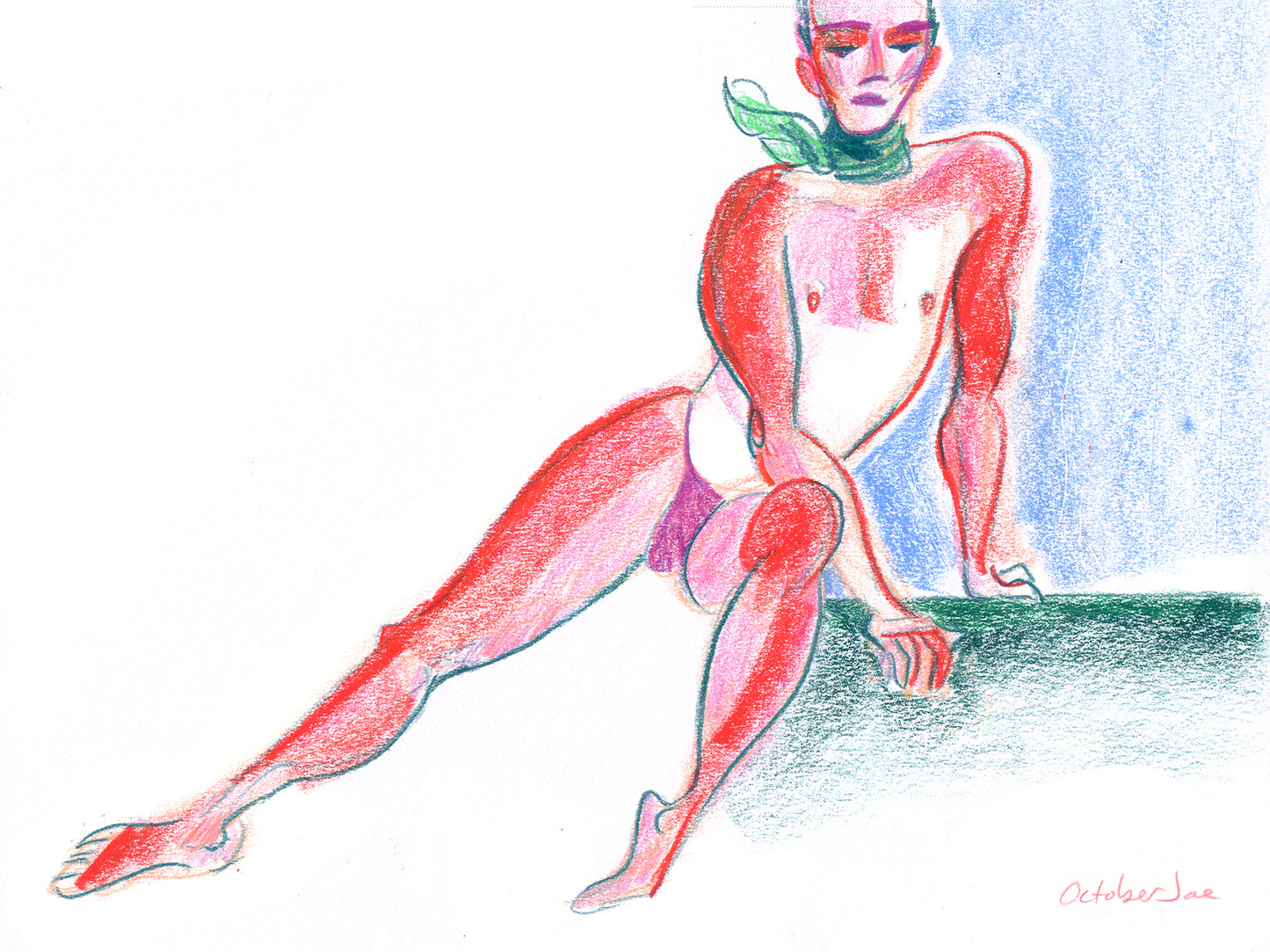 Leaning Louis - Original Drawing