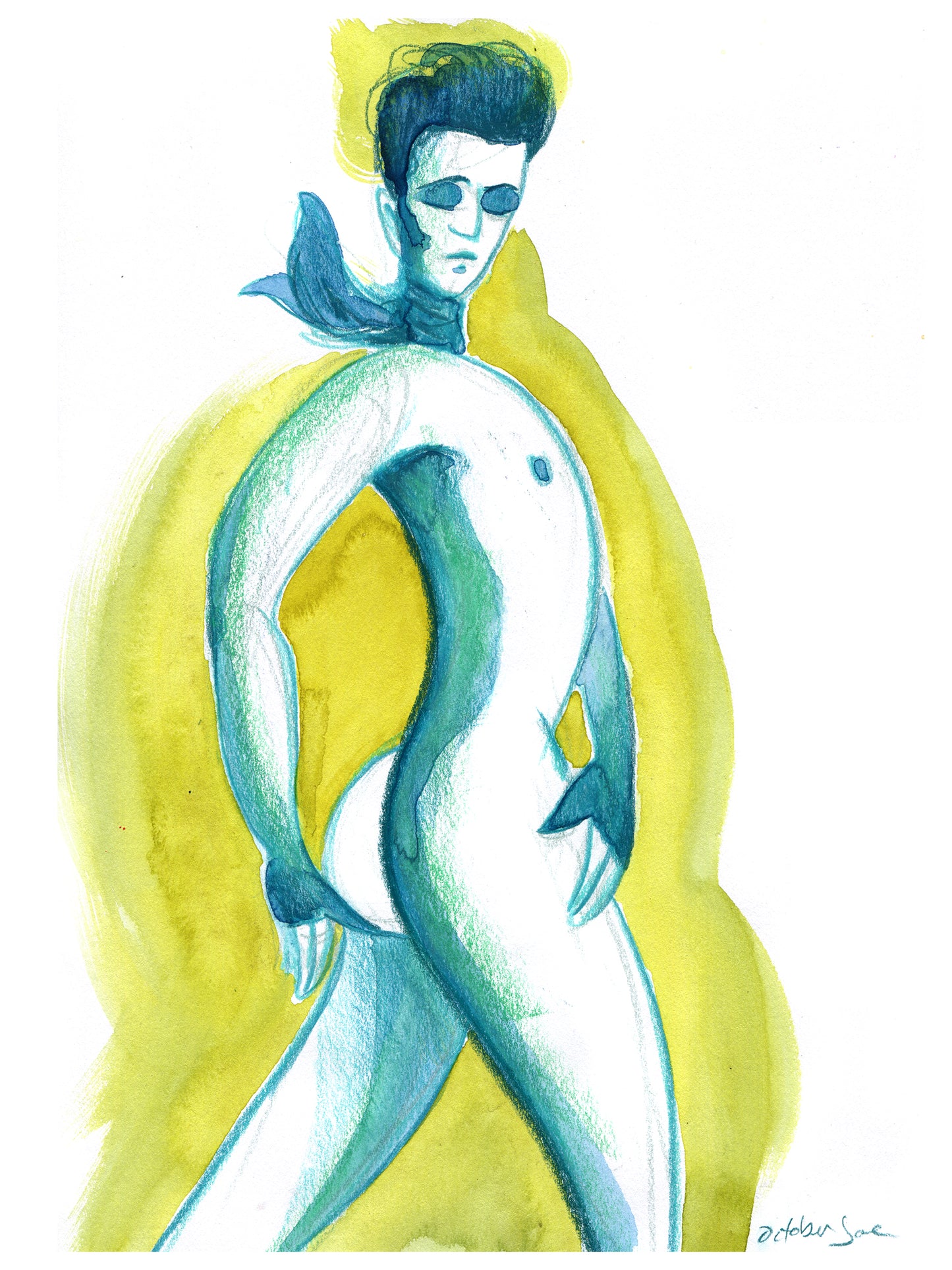 Twisting Louis - Original Drawing