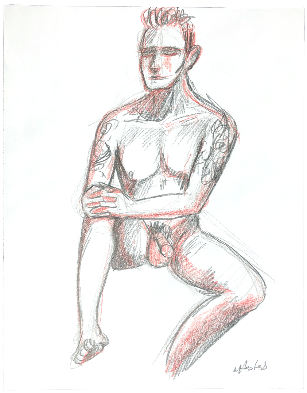 Figure Study #49 - Original Drawing