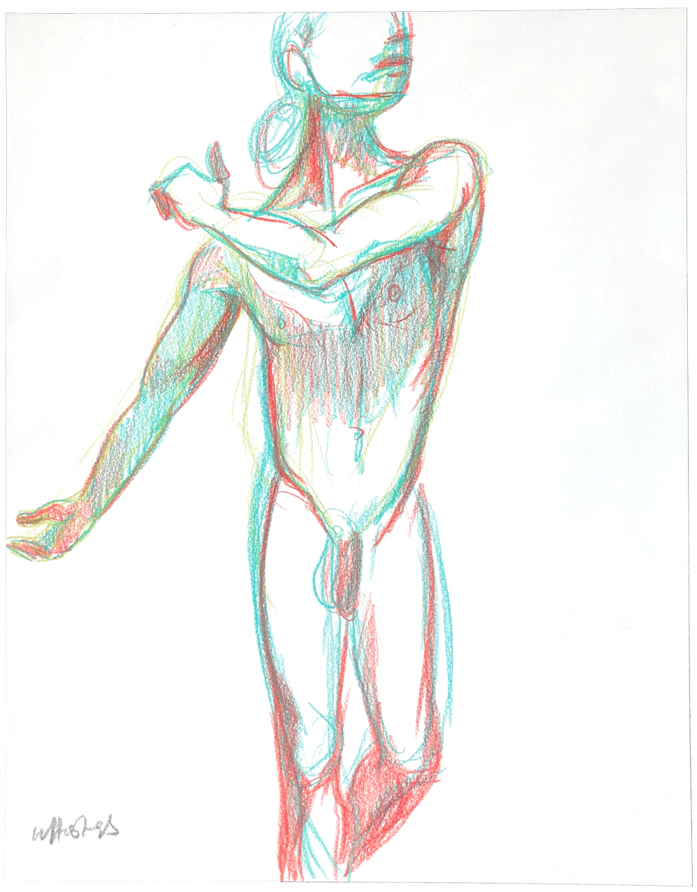Figure Study #50 - Original Drawing