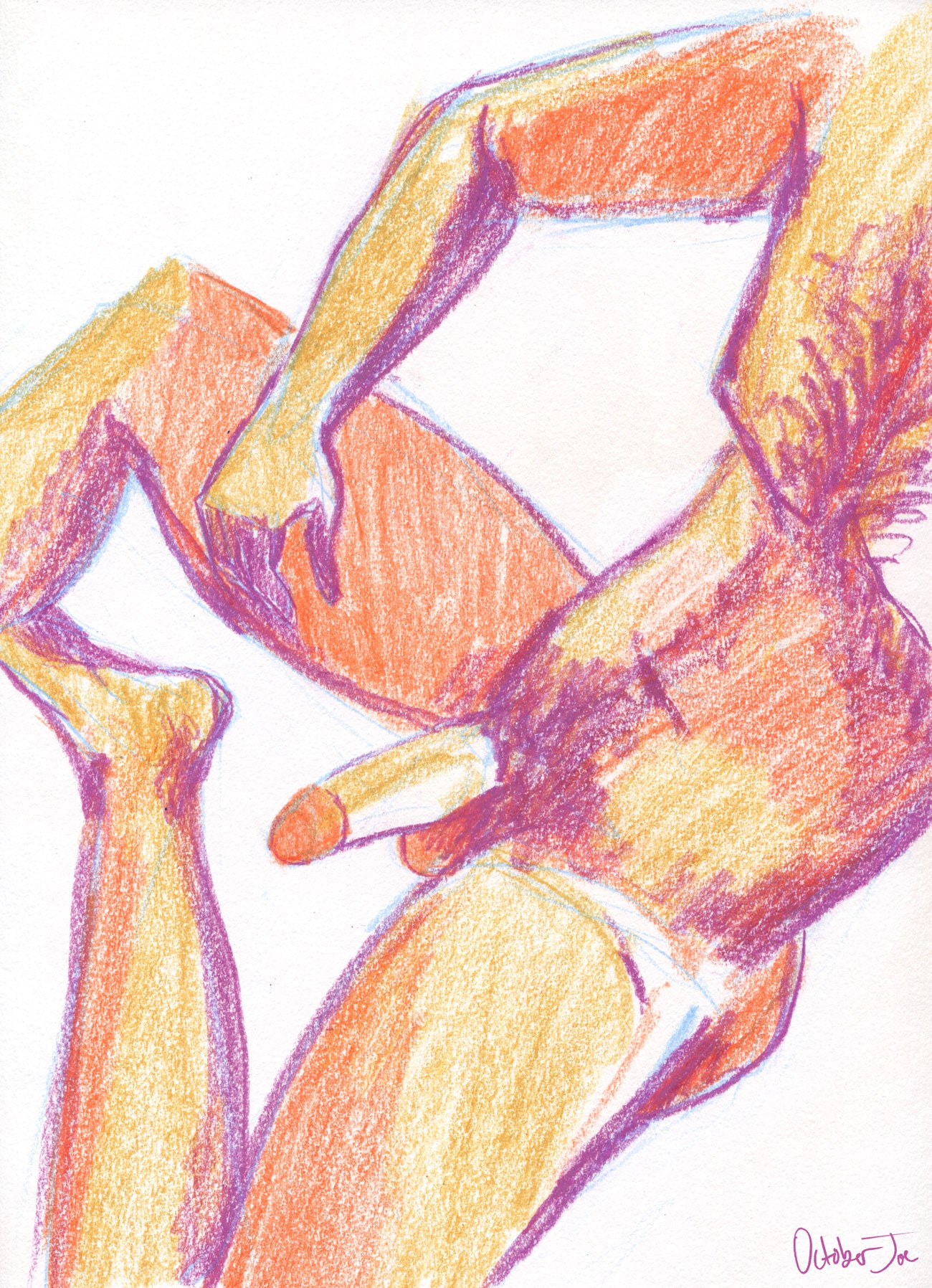 Gold Sitter - Original Drawing