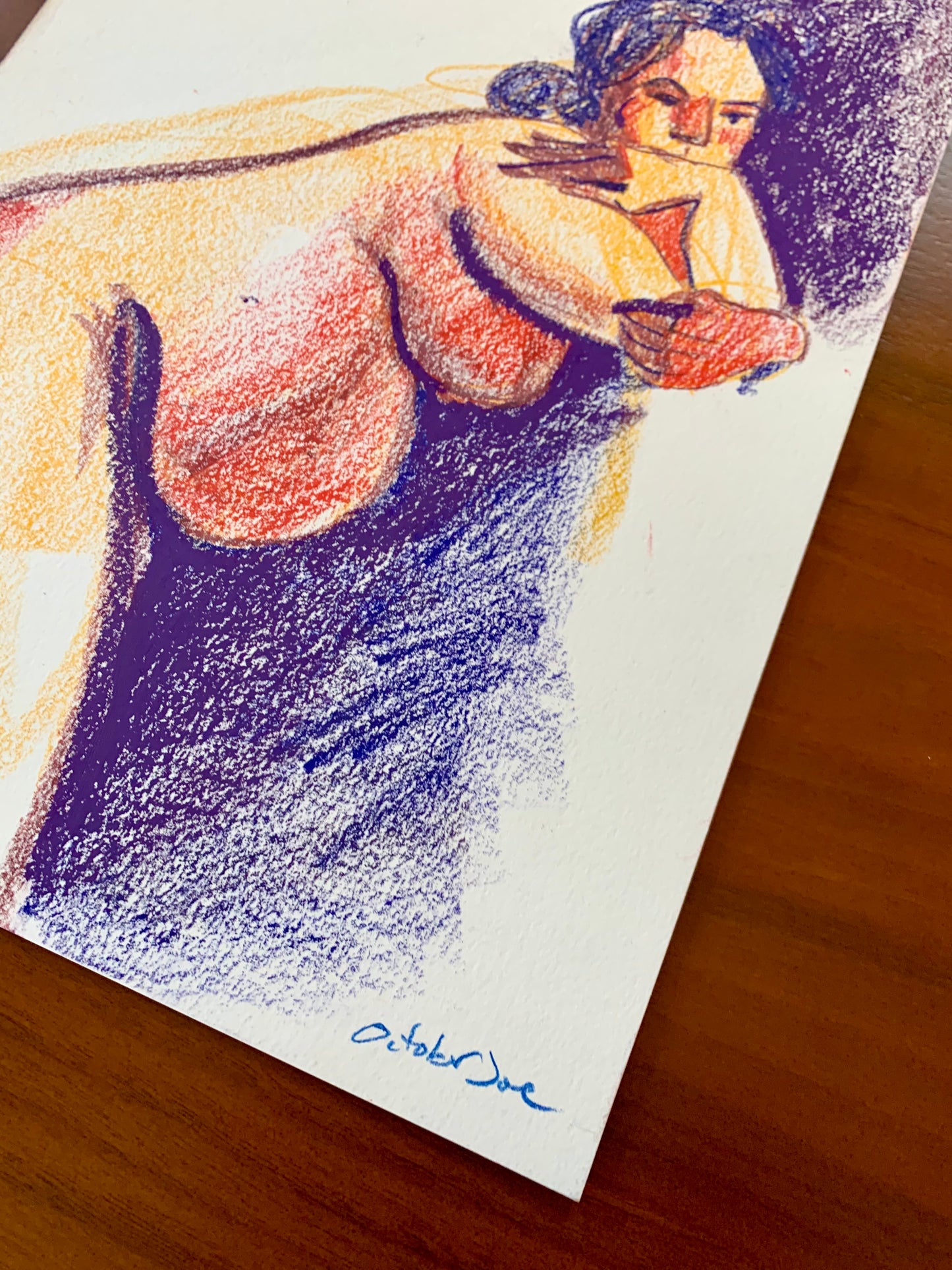 Pensive Elena - Original Drawing
