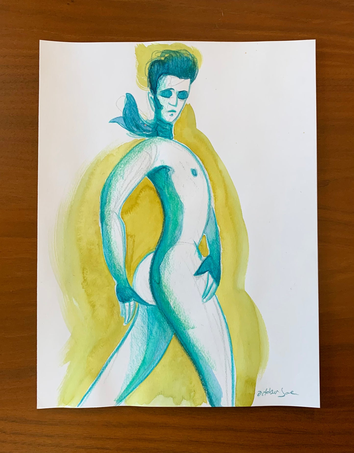 Twisting Louis - Original Drawing
