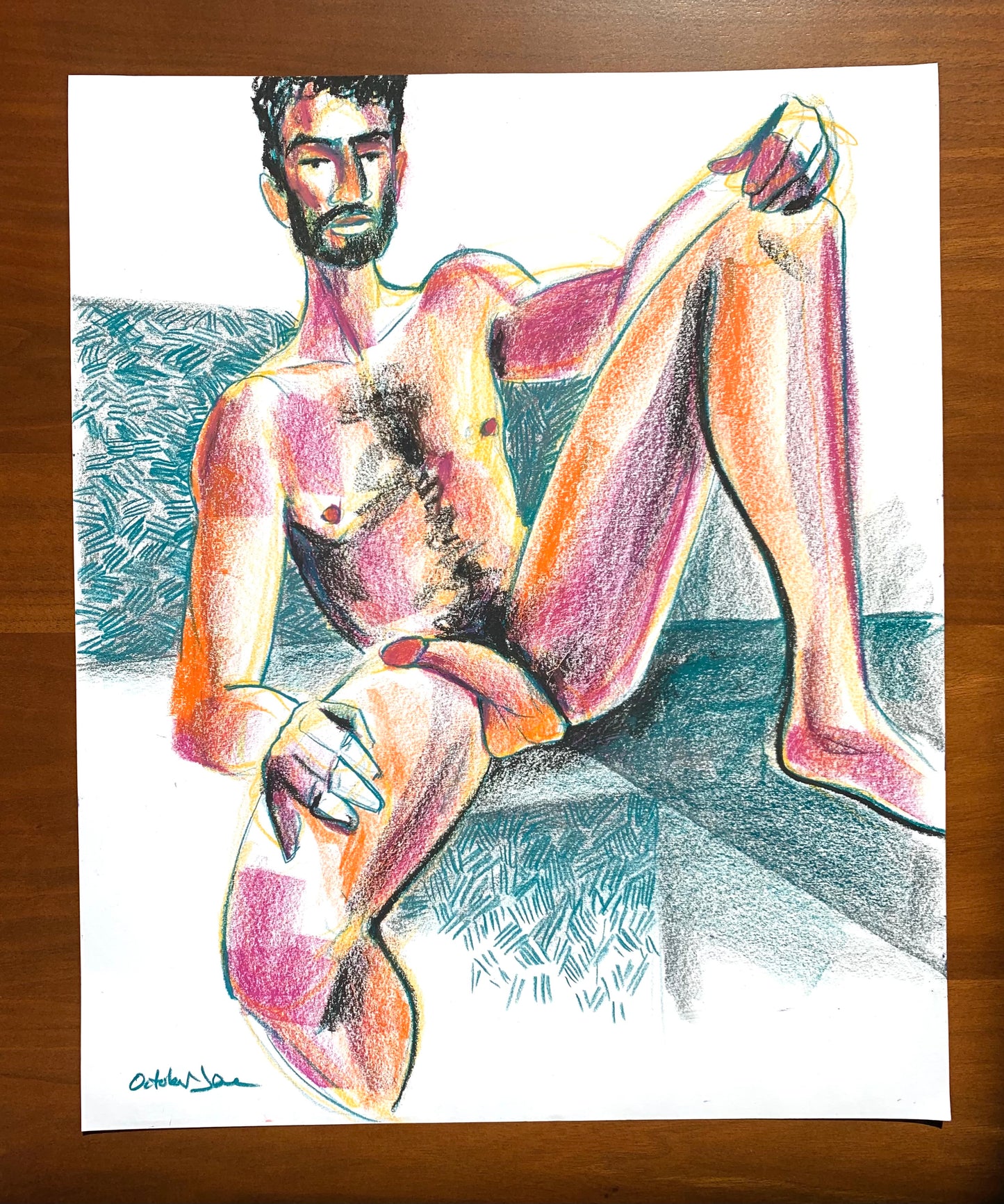 Ahmad Reclined - Original Drawing