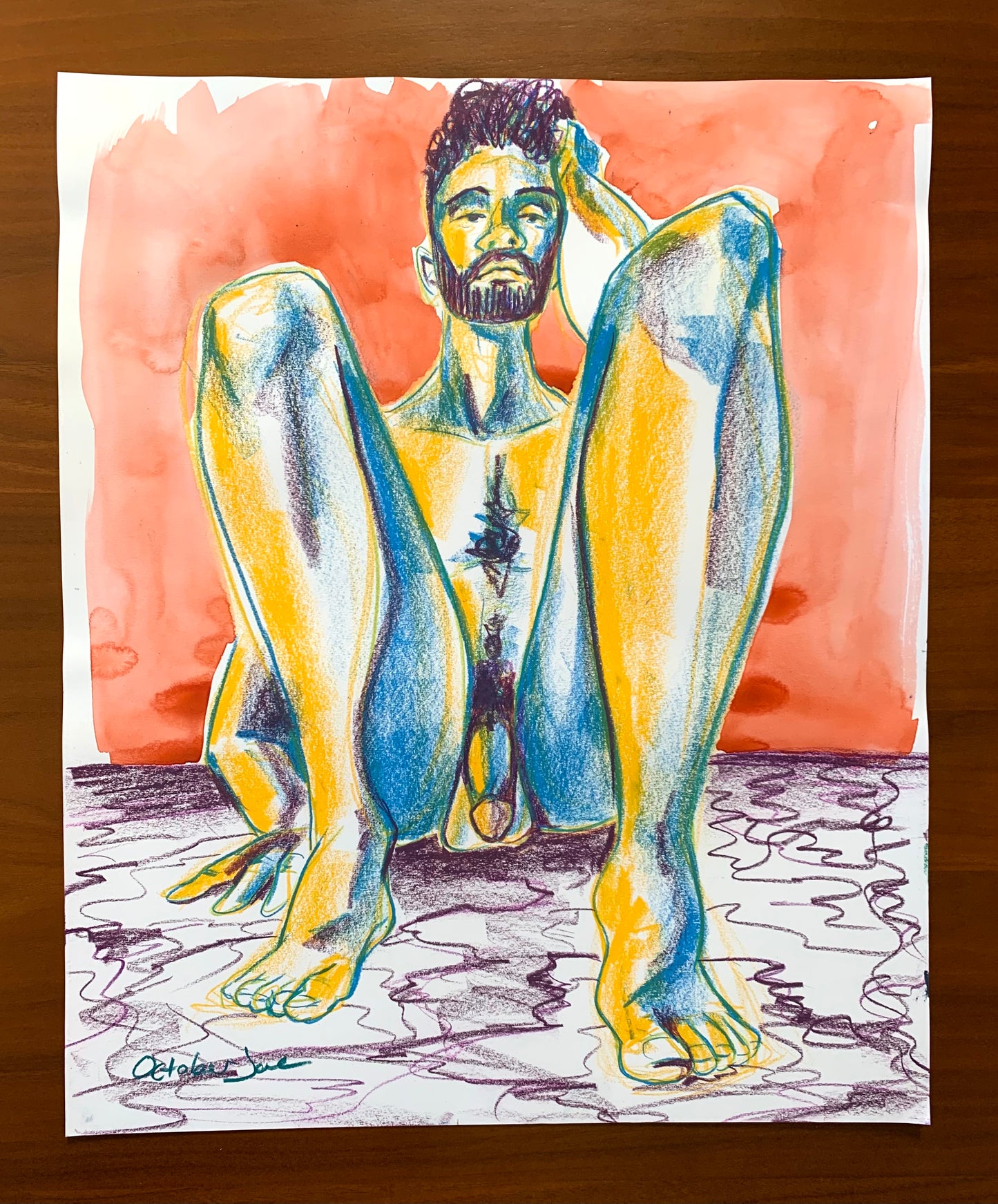 Ahmad Reclined - Original Drawing