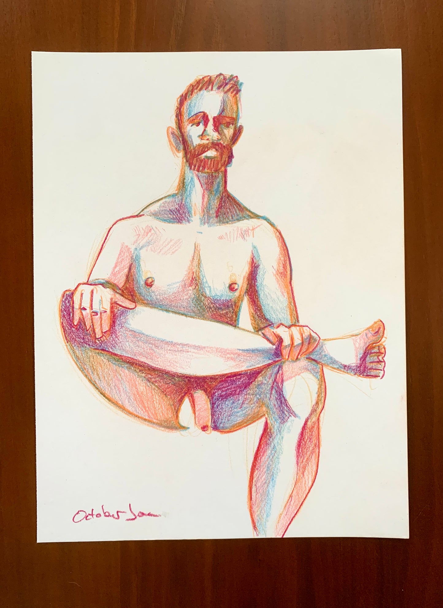 Jordan Seated #1 - Original Drawing
