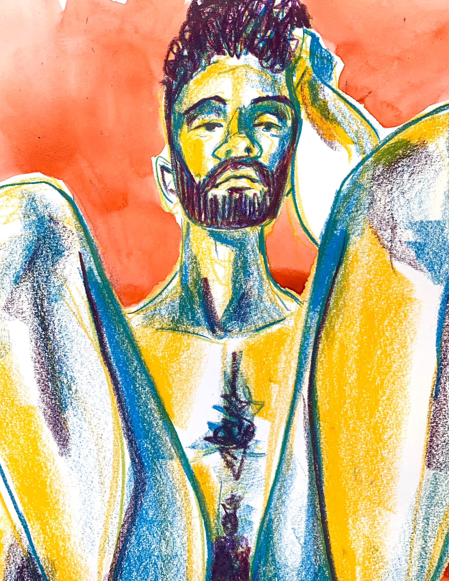 Ahmad Reclined - Original Drawing