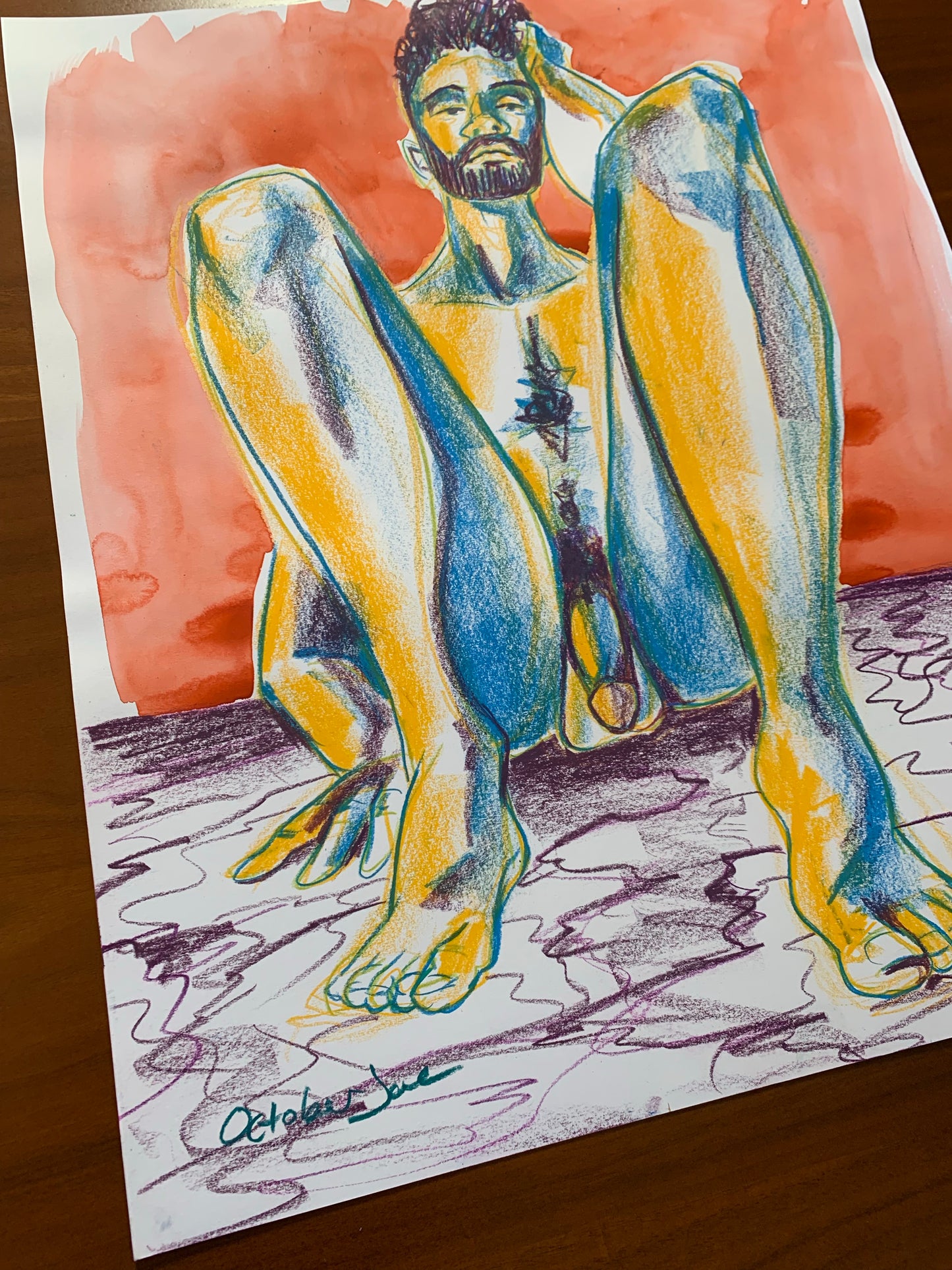 Ahmad Reclined - Original Drawing