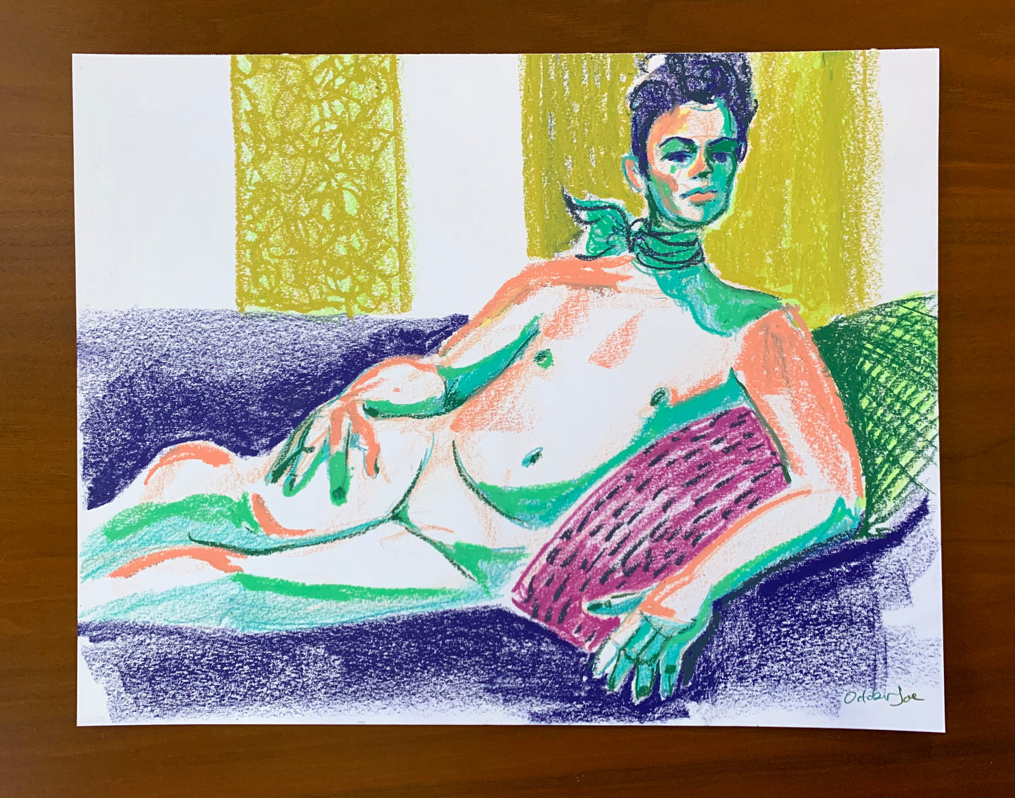 Reclining Louis - Original Drawing