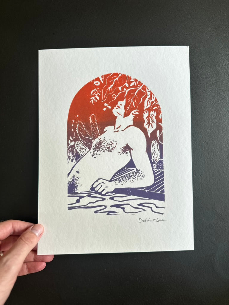 Heat Wave 2nd Edition  - Linocut Print