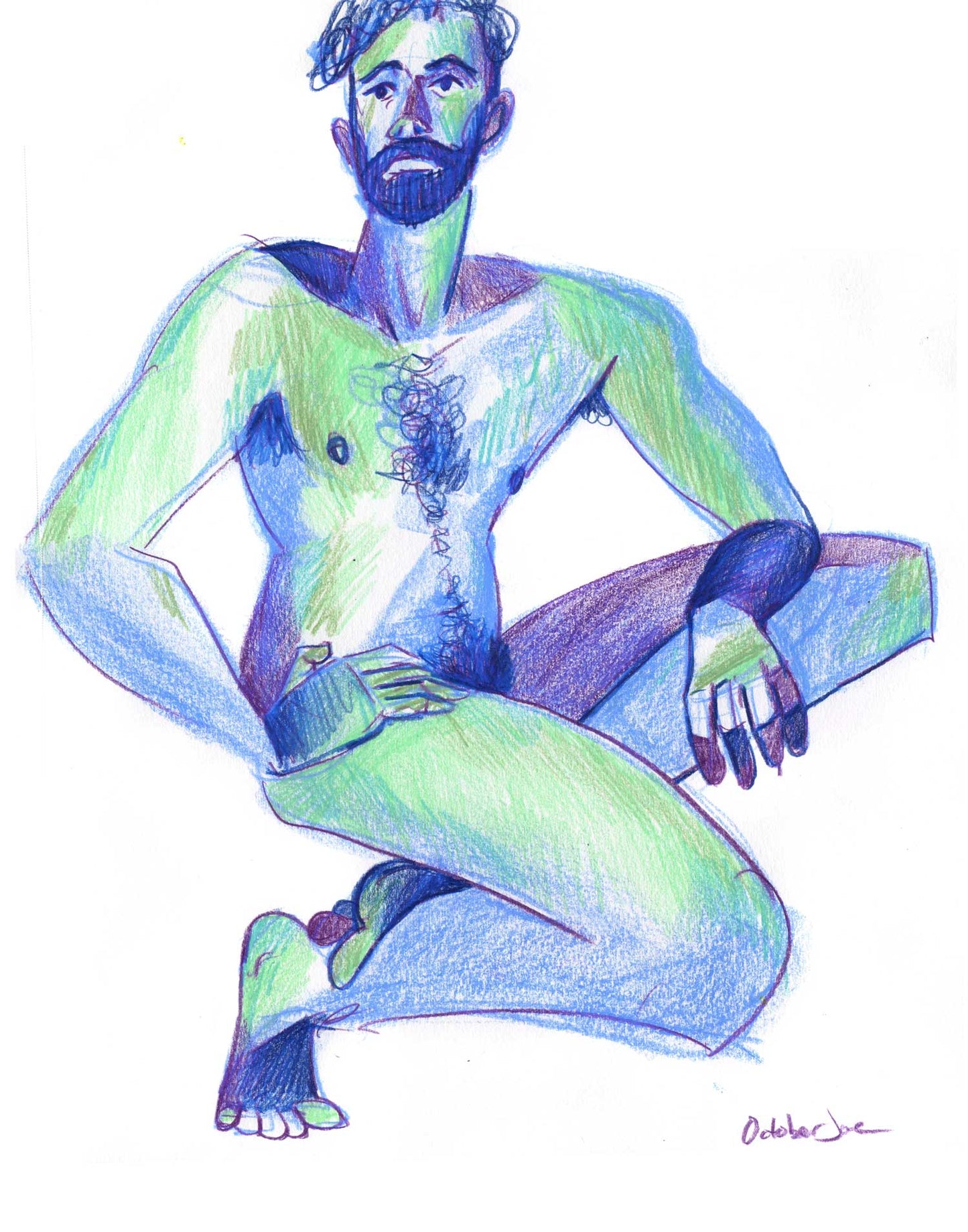 Kyle in Green - Original Drawing