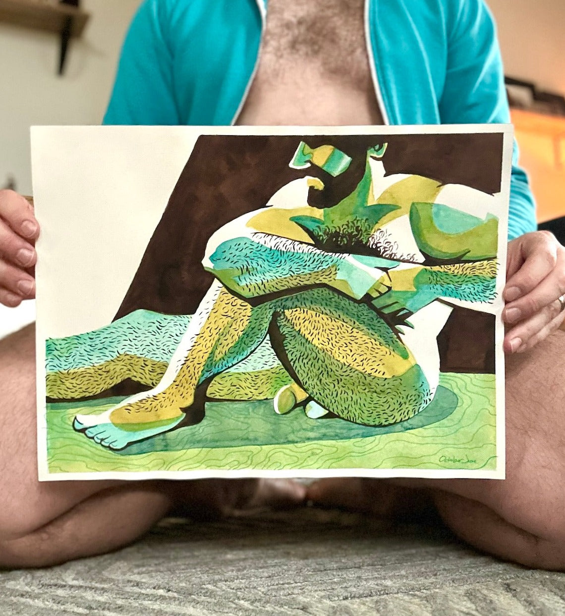 The Green Giant - Original Watercolor Painting