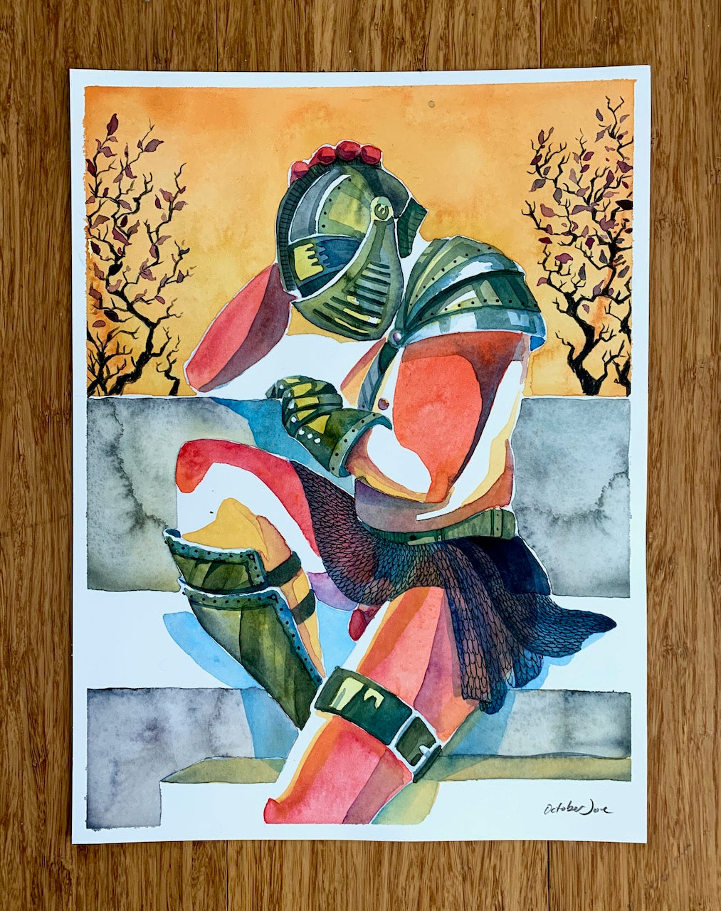 Wake me when it's over - Original Watercolor Painting