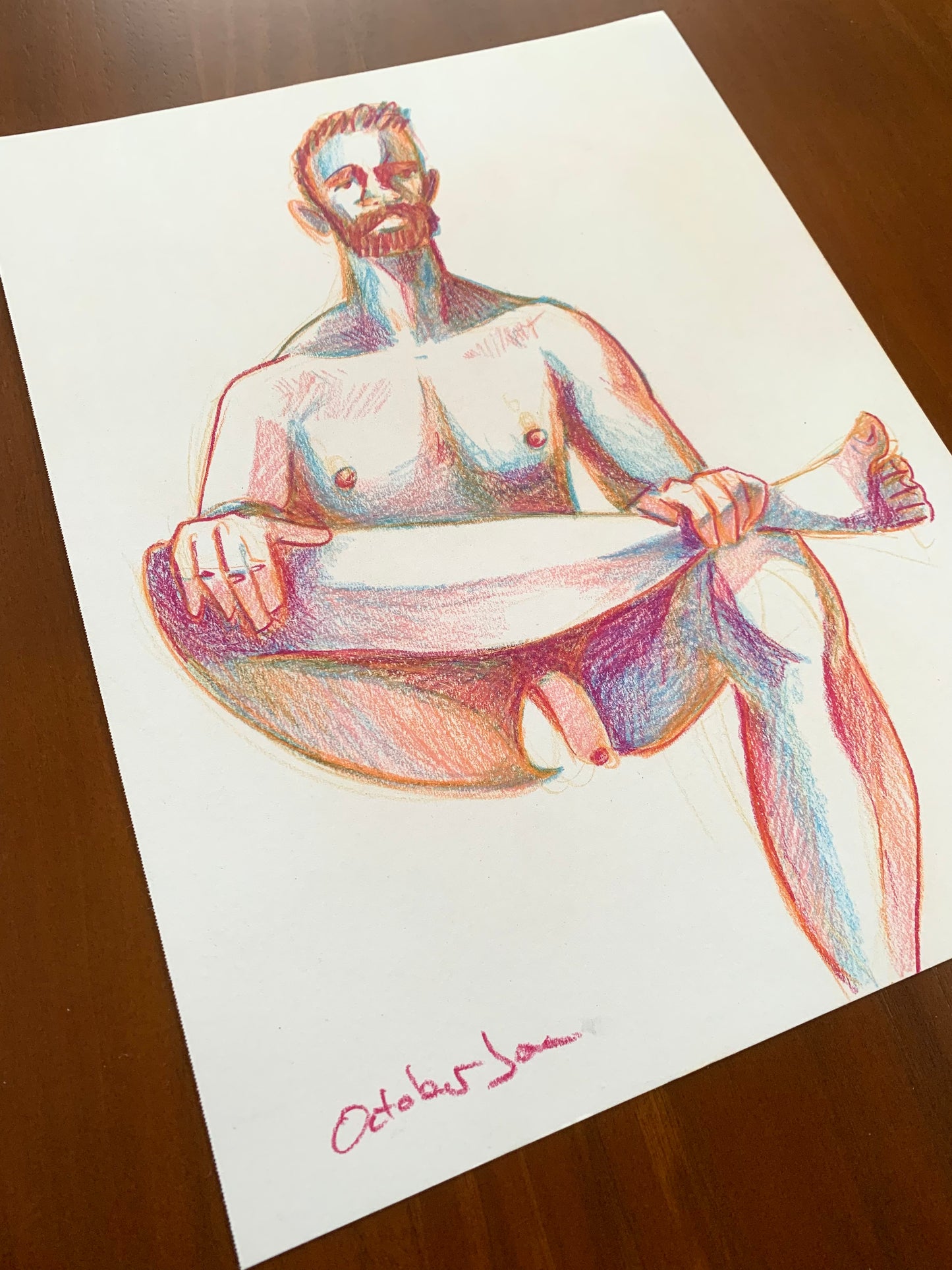 Jordan Seated 1- Original Drawing